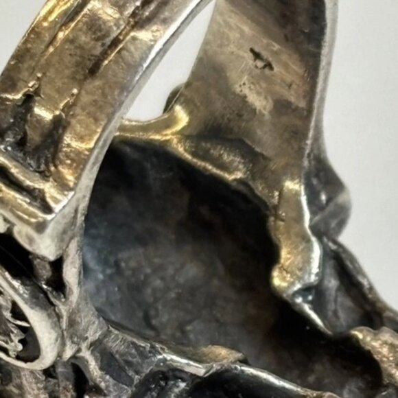Axel Stocks Metal Messiah Biometric Skull Ring SZ US 12 - Picture 6 of 11